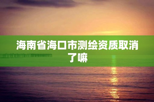 海南省海口市測繪資質取消了嘛