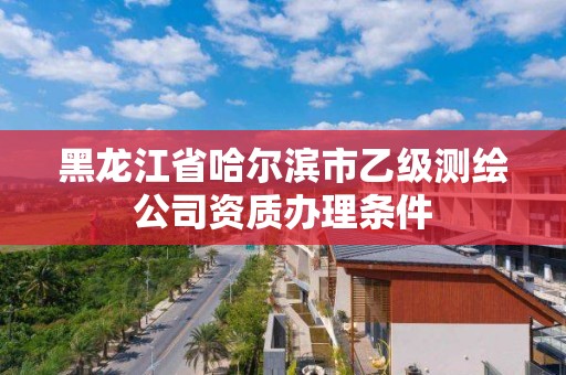 黑龍江省哈爾濱市乙級測繪公司資質(zhì)辦理條件