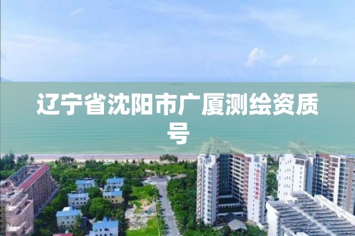 遼寧省沈陽市廣廈測繪資質號