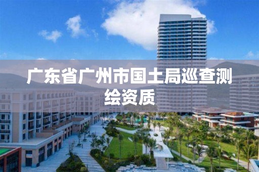 廣東省廣州市國土局巡查測繪資質