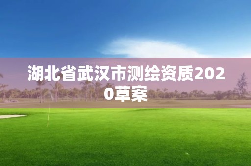 湖北省武漢市測(cè)繪資質(zhì)2020草案