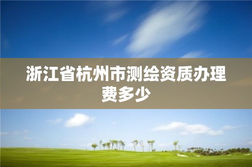 浙江省杭州市測繪資質辦理費多少