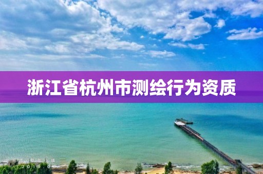 浙江省杭州市測繪行為資質(zhì)