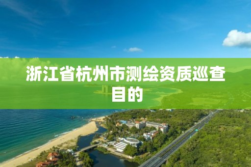 浙江省杭州市測繪資質巡查目的