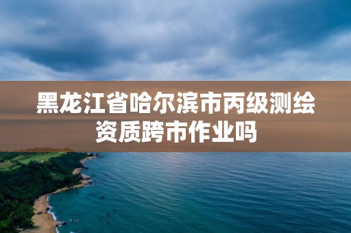 黑龍江省哈爾濱市丙級測繪資質跨市作業嗎