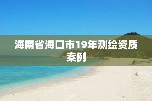 海南省海口市19年測繪資質(zhì)案例