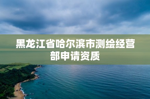 黑龍江省哈爾濱市測繪經(jīng)營部申請資質(zhì)