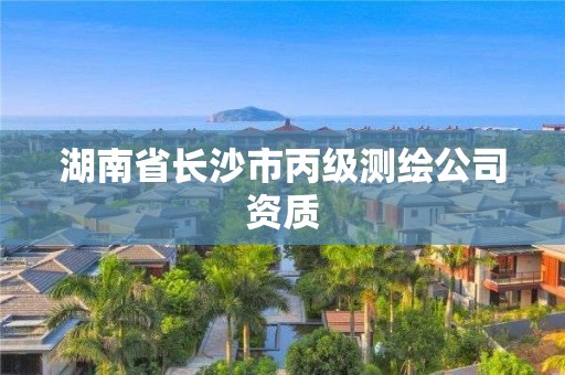 湖南省長沙市丙級測繪公司資質(zhì)