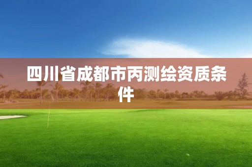 四川省成都市丙測繪資質條件