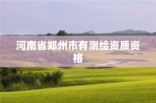 河南省鄭州市有測(cè)繪資質(zhì)資格