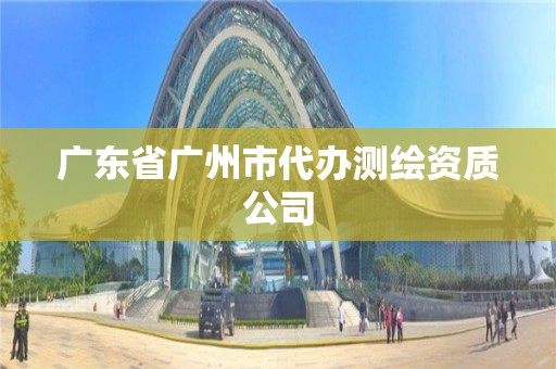 廣東省廣州市代辦測繪資質公司