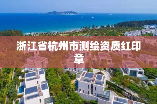 浙江省杭州市測繪資質紅印章