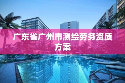 廣東省廣州市測繪勞務資質方案