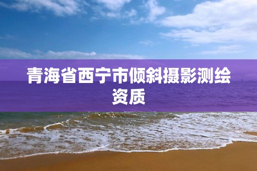 青海省西寧市傾斜攝影測繪資質