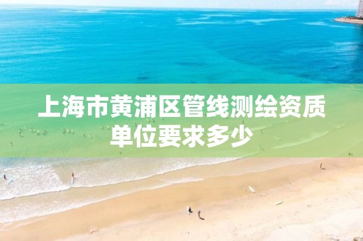 上海市黃浦區(qū)管線測繪資質(zhì)單位要求多少