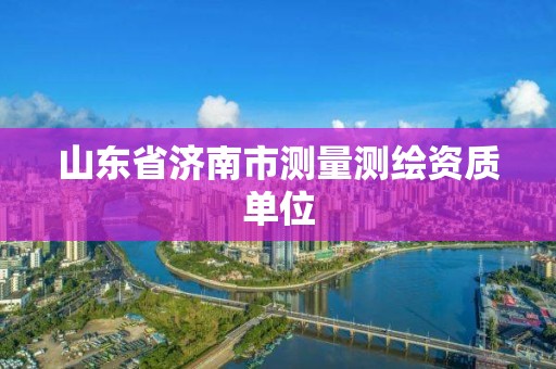 山東省濟南市測量測繪資質單位