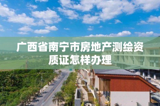 廣西省南寧市房地產測繪資質證怎樣辦理