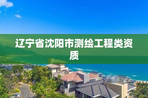 遼寧省沈陽市測繪工程類資質