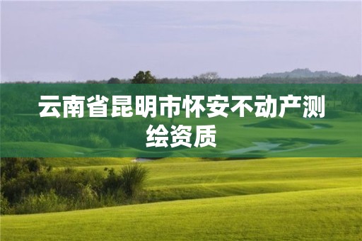 云南省昆明市懷安不動產(chǎn)測繪資質(zhì)