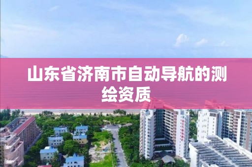 山東省濟南市自動導航的測繪資質