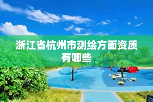 浙江省杭州市測繪方面資質(zhì)有哪些