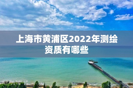 上海市黃浦區(qū)2022年測(cè)繪資質(zhì)有哪些