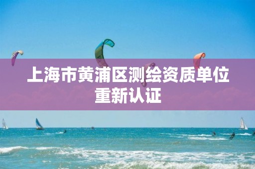 上海市黃浦區(qū)測(cè)繪資質(zhì)單位重新認(rèn)證