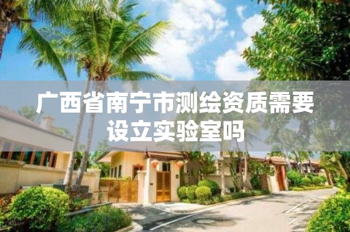 廣西省南寧市測繪資質需要設立實驗室嗎