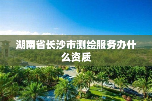 湖南省長沙市測繪服務辦什么資質