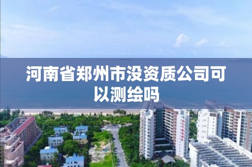 河南省鄭州市沒資質公司可以測繪嗎