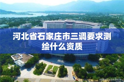 河北省石家莊市三調要求測繪什么資質