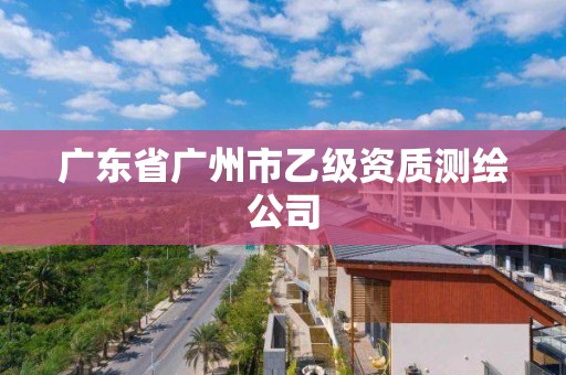 廣東省廣州市乙級資質(zhì)測繪公司