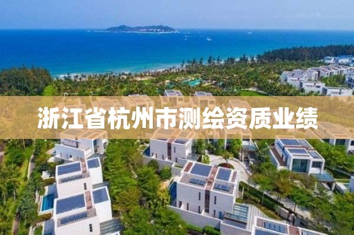 浙江省杭州市測(cè)繪資質(zhì)業(yè)績(jī)