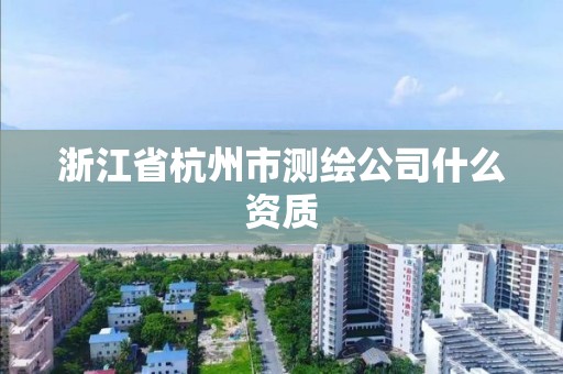 浙江省杭州市測繪公司什么資質