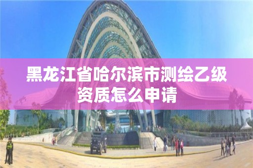 黑龍江省哈爾濱市測繪乙級資質怎么申請