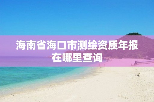 海南省海口市測繪資質年報在哪里查詢