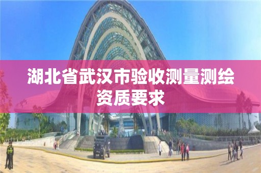 湖北省武漢市驗收測量測繪資質要求