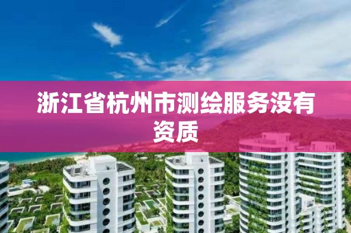 浙江省杭州市測繪服務沒有資質