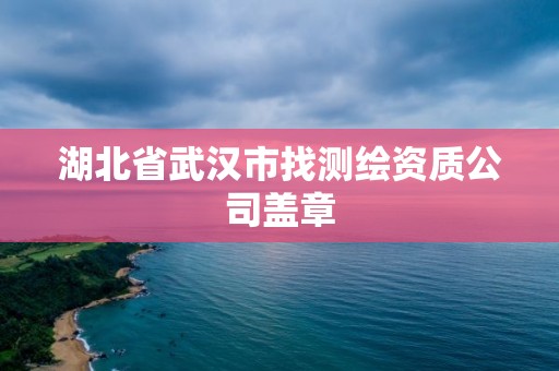 湖北省武漢市找測繪資質(zhì)公司蓋章