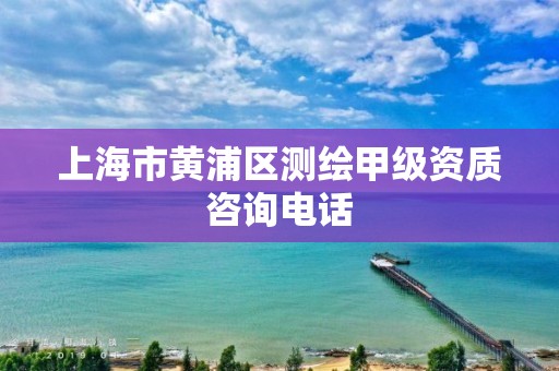 上海市黃浦區測繪甲級資質咨詢電話