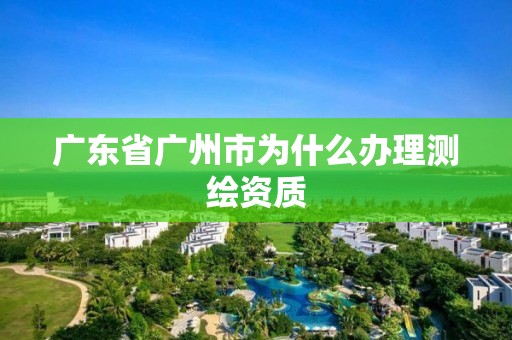 廣東省廣州市為什么辦理測繪資質(zhì)