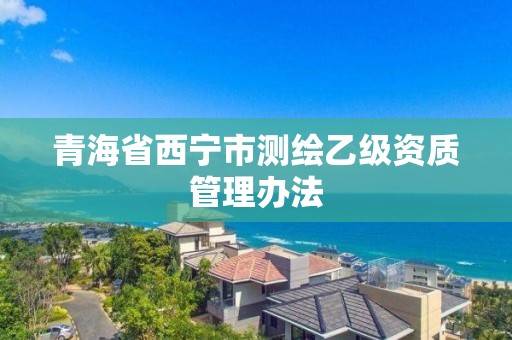 青海省西寧市測繪乙級資質管理辦法