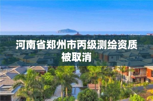 河南省鄭州市丙級測繪資質被取消