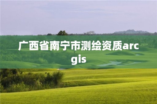 廣西省南寧市測繪資質arcgis