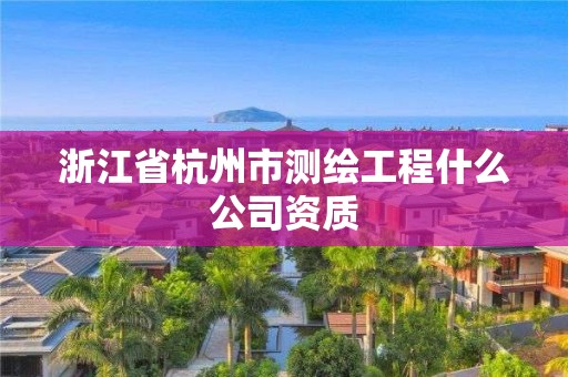 浙江省杭州市測繪工程什么公司資質