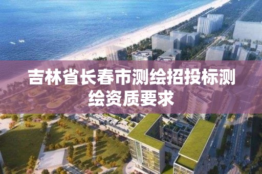 吉林省長春市測繪招投標測繪資質要求