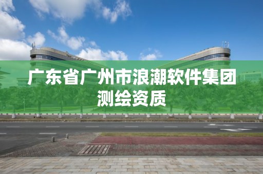 廣東省廣州市浪潮軟件集團測繪資質