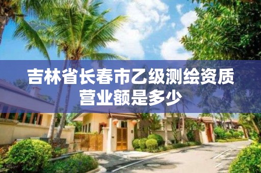 吉林省長春市乙級測繪資質營業額是多少