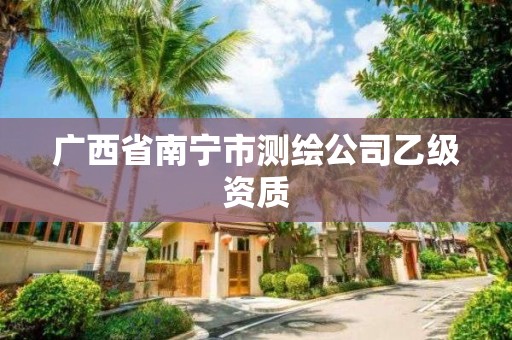 廣西省南寧市測繪公司乙級資質