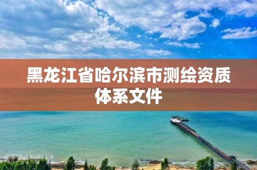 黑龍江省哈爾濱市測繪資質體系文件